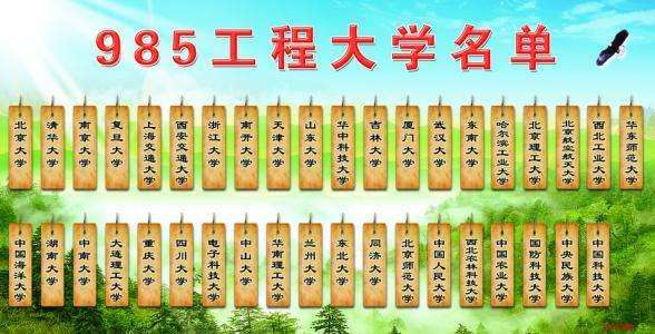 985大学排名