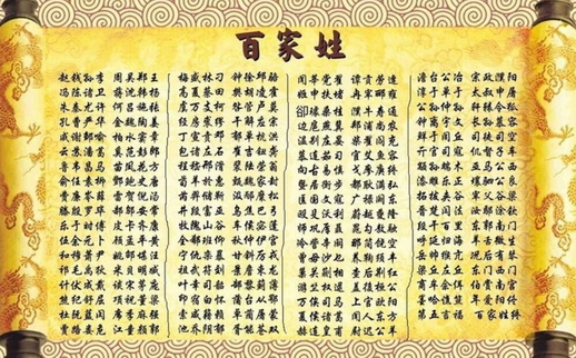 百家姓排名